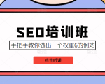 SEO培训班课程，手把手教你做出一个权重6的例站，价值8000元-大东资源库