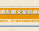 朋友圈文案培训课，听了就会写，写了就会卖的朋友圈文案课-大东资源库