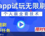 APP无限试玩项目，长期赚钱项目，新手小白都可以上手-大东资源库