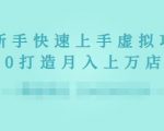2022年虚拟项目实战指南，新手从0打造月入上万店铺-大东资源库