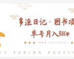 多渔日记·图书项目，无货源图书模式，纯搬运，单号月入4000+-大东资源库