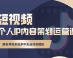 抖音短视频个人ip内容策划实操课，真正做到普通人也能实行落地-大东资源库