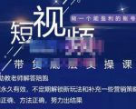 吴Sir·短视频带货底层实操课，教你如何选爆品、了解获短视频流量密码，正确起号-大东资源库
