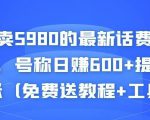 外面卖5980的最新话费代充项目，号称日赚600+提现秒到账（免费送教程+工具）-大东资源库