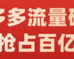 阿杰·拼多多流量破局:如何打黑标，爆款的思路，拼多多流量框架，快速抢占百亿流量-大东资源库