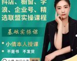 抖店、橱窗、学浪、企业号、精选联盟实操课程，适合新手快速入门-大东资源库