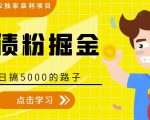 全网2022独家暴利项目，负债粉掘金，日搞5000的路子-大东资源库