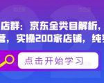 贝千电商店群：京东全类目解析，京东店群专业运营，实操200家店铺，纯实战经验-大东资源库