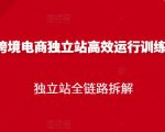 跨境电商独立站高效运行训练营，独立站全链路拆解-大东资源库