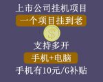 正规挂机项目，支持手机电脑一起挂，支持虚拟机多开，可以挂到老-大东资源库