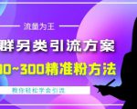 价值888的QQ群另类引流方案，半自动操作日200~300精准粉方法【视频教程】-大东资源库