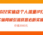 2022实体店个人流量IP打造实体同城引流获客必听实操课，61节完整版（价值3980元）-大东资源库