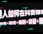 普通人如何在抖音赚到钱：策略 路线 规则 突破 赚钱（10节课）-大东资源库