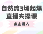 自然流3场起爆直播实操课 双标签交互拉号实战系统课-大东资源库
