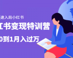 小红书变现特训营：带你快速入局小红书，从0到1月入过万-大东资源库