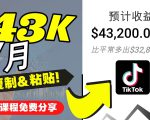 2022抖音国际版Tiktok赚钱项目：每天上传一个视频就轻松月入$43200-大东资源库