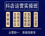 他创传媒·抖音小店系统运营实操课，从零到一系统性教学，抖店日出千单保姆级讲解-大东资源库
