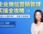 企业微信营销管理实操全攻略，链接11亿微信用户，轻松引流获客！-大东资源库