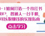 从0-1如何打造一个小红书爆款IP，普通人一台手机，就可以狠赚钱的实操指南-大东资源库