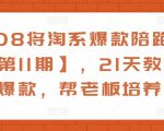 108将淘系爆款陪跑营【第11期】，21天教运营打爆款，帮老板培养运营-大东资源库