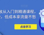 万相台投放从入门到精通课程，学会这些，低成本拿流量不愁-大东资源库