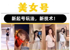 2023抖音快手短视频美女号课程制作玩法教程，美女号搬运新起号玩法，新技术（素材+教程）-大东资源库