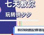 拼多多快速起爆链接思路1.0课程，七天教你玩转拼夕夕，教你快速起爆链接-大东资源库