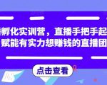 直播孵化实训营，直播手把手起号，赋能有实力想赚钱的直播团队-大东资源库