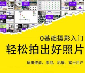 0基础摄影入门,轻松拍出好照片(适用佳能、索尼、尼康、富士用户)-大东资源库