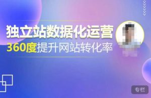 独立站数据化运营,360度提升网站转化率,亿级独立站大卖,带你用数据说话,提升转化率超过4%-大东资源库