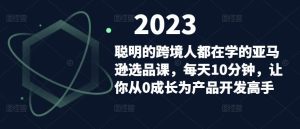 聪明的跨境人都在学的亚马逊选品课，每天10分钟，让你从0成长为产品开发高手-大东资源库