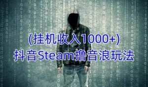 抖音Steam撸音浪玩法，挂机一天收入1000+不露脸 不说话 不封号 社恐人群福音-大东资源库