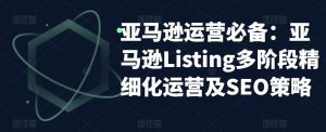 亚马逊运营必备：亚马逊Listing多阶段精细化运营及SEO策略-大东资源库