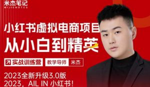 风口再至-米杰小红书虚拟电商项目3.0全网首发单号月收益过万可批量！-大东资源库