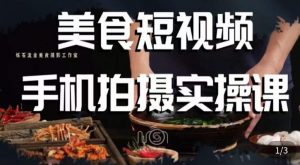 烁石·美食视频手机拍摄实操课，​美食摄影理论、手机拍摄相关设置、剪辑调色、布光原理等内容-大东资源库