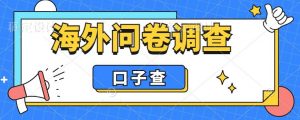 外面收费5000+海外问卷调查口子查项目，认真做单机一天200+【揭秘】-大东资源库