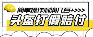 最新头盔打假赔付玩法，一单利润几百+（仅揭秘）-大东资源库