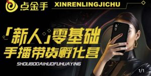 2023点金手·新人零基础手播带货孵化营：账号运营篇+主播话术篇+数据流量篇等-大东资源库