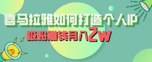 喜马拉雅如何打造个人IP，吸粉赚钱月入2W【揭秘】-大东资源库