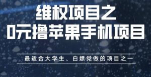 维权项目之0元撸苹果手机项目，最适合大学生、白嫖党做的项目之一【揭秘】-大东资源库