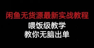 闲鱼无货源最新实战教程，喂饭级教学，教你无脑出单【揭秘】-大东资源库