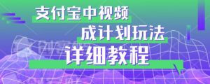 避坑玩法：支付宝中视频分成计划玩法实操详解【揭秘】-大东资源库
