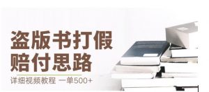 最新盗版书赔付打假项目，一单利润500+【详细玩法视频教程】【仅揭秘】-大东资源库