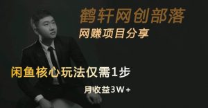 闲鱼核心玩法不卖货也能1年变现20W，玩法简单-大东资源库