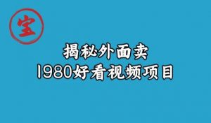 宝哥揭秘外面卖1980好看视频项目，投入时间少，操作难度低-大东资源库