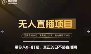 前线玩家快手无人直播带货课，带你从0-1打造，真正的日不落直播间-大东资源库