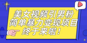 价值3980的男粉暴力引流变现项目，一部手机简单操作，新手小白轻松上手，每日收益500+【揭秘】-大东资源库