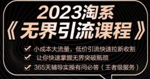 2023淘系无界引流实操课程，​小成本大流量，低价引流快速拉新收割，让你快速掌握无界突破瓶颈-大东资源库