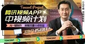 冷门项目，腾讯视频中视频计划，AI一键制作，刷爆流量分成，日收益2000+【揭秘】-大东资源库