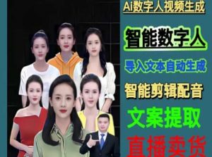 伍老师Ai数字人快速剪辑制作以及变现视频课-大东资源库